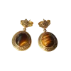 image de boucles d'oreilles en pierre d'Oeil de Tigre pour le bien-être en lithothérapie